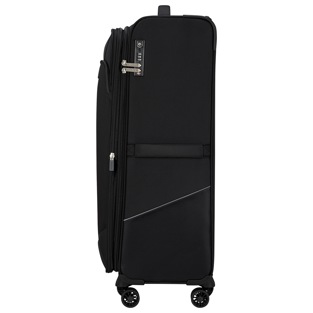 פנים המזוודה עם רצועות אריזה