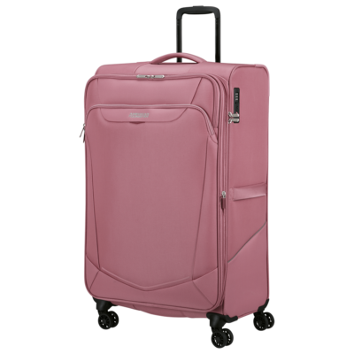 מזוודה גדולה ורודה American Tourister לטיולים ארוכים ומשפחות