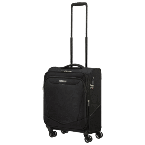 מזוודת קבינה American Tourister SummerRide בצבע שחור עם ידית נשלפת