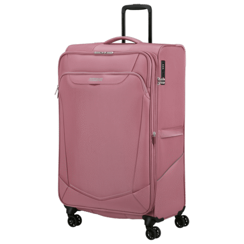 מזוודה גדולה ורודה American Tourister דגם SummerRide 80 ס”מ עם גלגלים כפולים
