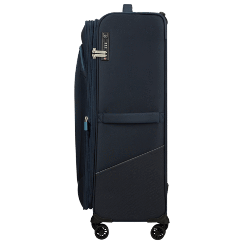 ⁦מזוודה כחולה אמריקן טוריסטר SummerRide 80cm – נוחות, סגנון וביטחון בנסיעה אחת ME741006⁩ – תמונה ⁦4⁩