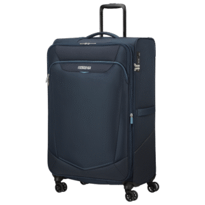 מזוודה כחולה גדולה SummerRide 80 ס״מ עם גלגלים כפולים ונפח 116 ליטר