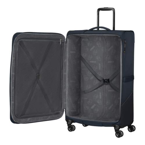 ⁦מזוודה כחולה אמריקן טוריסטר SummerRide 80cm – נוחות, סגנון וביטחון בנסיעה אחת ME741006⁩ – תמונה ⁦6⁩