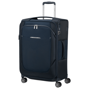 מזוודה עם תא קדמי בצבע כחול כהה של Samsonite