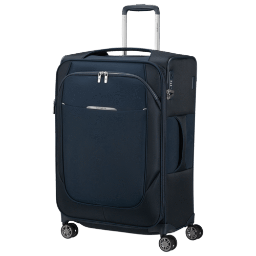 מזוודה עם תא קדמי בצבע כחול כהה של Samsonite