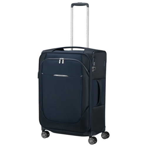 מזוודה עם תא קדמי בצבע כחול כהה של Samsonite