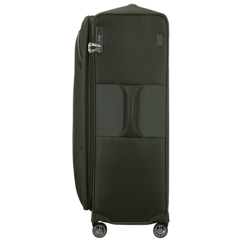 מזוודה ענקית Samsonite Re-Lite בצבע ירוק עם גלגלים שקטים וקוביות אריזה