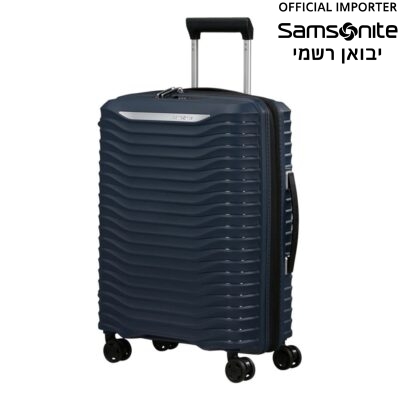 טרולי קשיח Samsonite Upscape 55cm בצבע כחול - מזוודה קלה ומתרחבת (KJ101001)