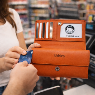 ארנק לנשים מעור נאפה איטלקי דגם ויקטוריה - RUDI