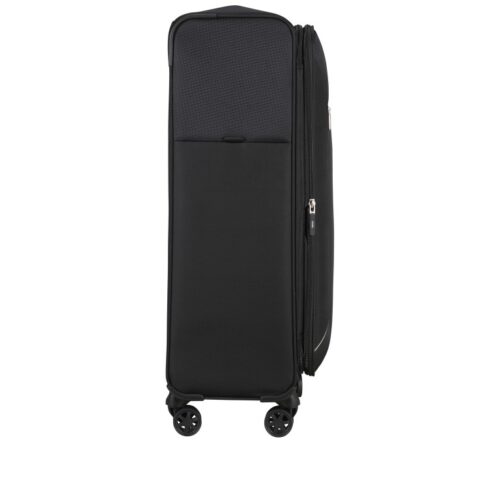מזוודת 78 ס"מ מומלצת של סמסונייט מדגם Base-Breeze בצבע שחור עם גלגלים ומנעול TSA