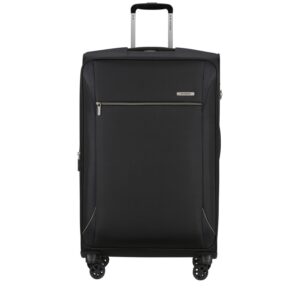 מזוודת סמסונייט 78 ס"מ Base-Breeze שחורה עם גלגלים שקטים ונפח מתרחב לנסיעות ארוכות
