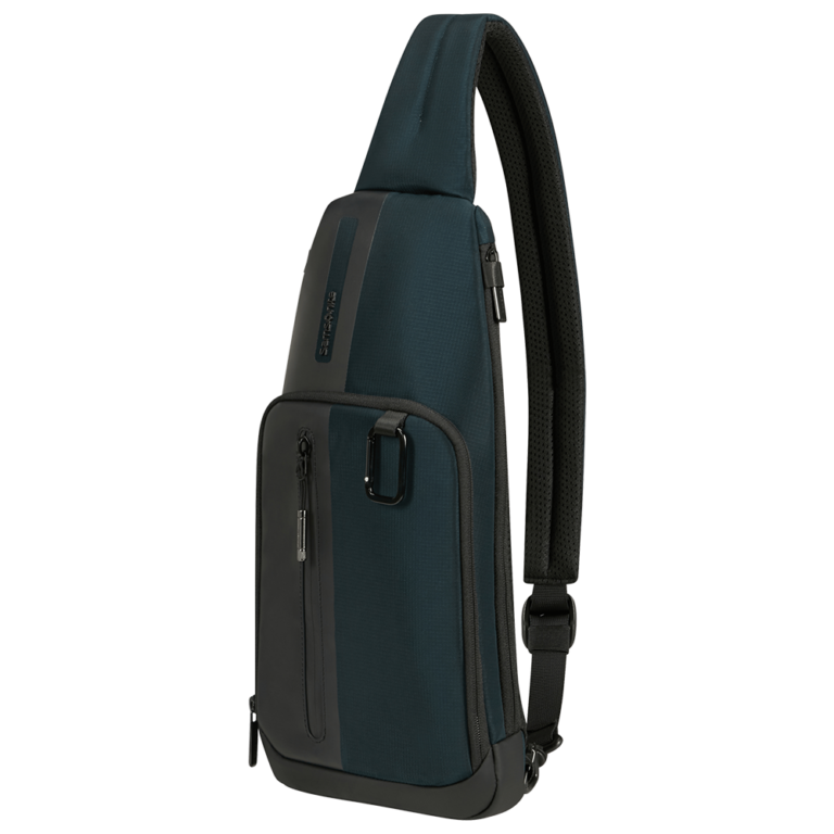 תיק נשיאה סמסונייט כחול בעיצוב ממוחזר ועמיד למים