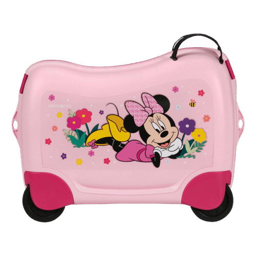 מזוודת דיסני לילדים סמסונייט Minnie Mouse ורודה עם גלגלים לרכיבה