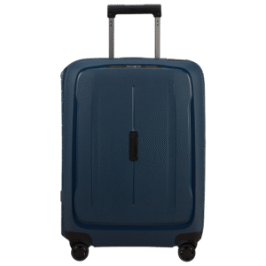 מזוודת Samsonite Essens Spinner 55cm בצבע כחול קשיח – טרולי קבינה קל ואיכותי