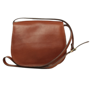 תיק כתף עור לנשים בצבע חום Teak – עבודת יד איטלקית