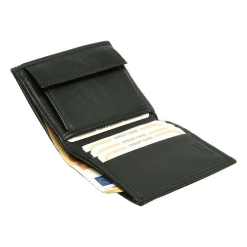 ⁦ארנק עור שחור לגבר עם RFID 8038⁩ – תמונה ⁦3⁩