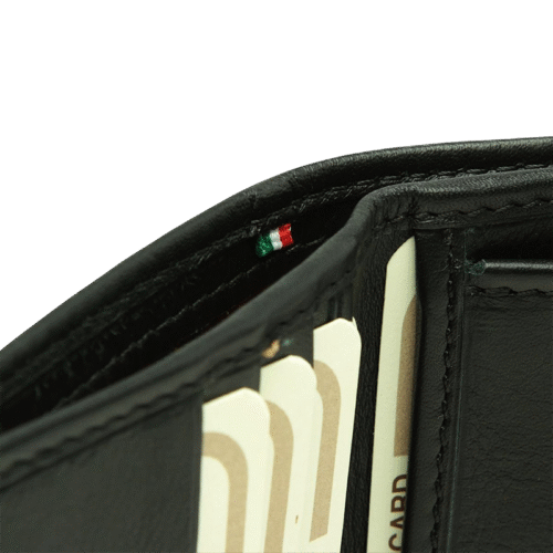 ⁦ארנק עור שחור לגבר עם RFID 8038⁩ – תמונה ⁦4⁩