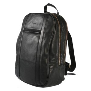 תיק גב עור למחשב נייד Old Angler Italy שחור תוצרת איטליה