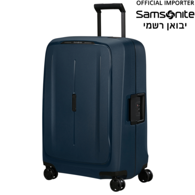 מזוודה בינונית Samsonite Essens Spinner 69cm כחולה - עשויה מחומרים ממוחזרים (KM011002)