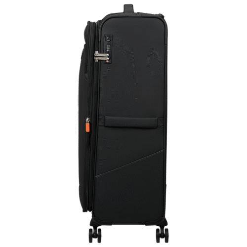 מזוודת American Tourister Extra Large שחורה עם גלגלים כפולים ונעילת TSA
