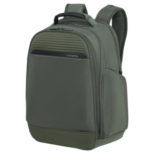 תיק גב סמסונייט ירוק זית לגבר עם תא למחשב נייד, מתאים לסטודנטים ולעבודה יומיומית