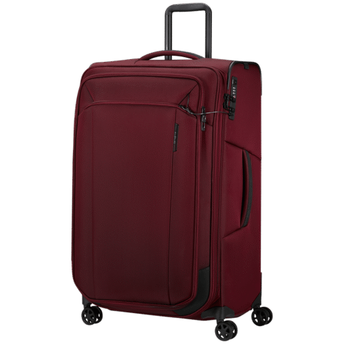 מזוודת Samsonite Respark גדולה בצבע בורדו עם ארבעה גלגלים שקטים