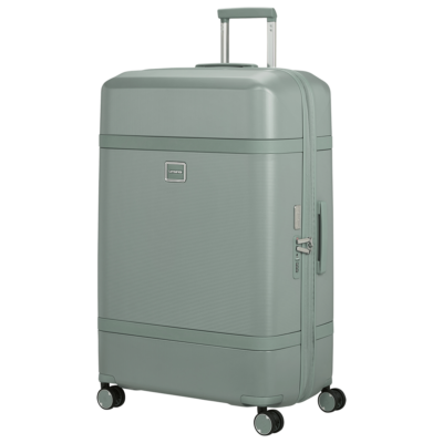 מזוודת Samsonite Image XL ירקרקה במבט צד המציג את מנעול TSA