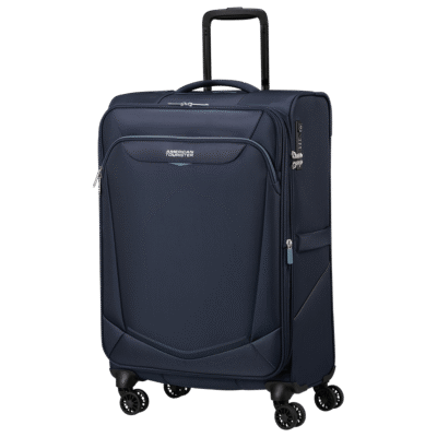 מזוודת American Tourister SummerRide 69cm בצבע נייבי עם גלגלים כפולים ומנעול TSA
