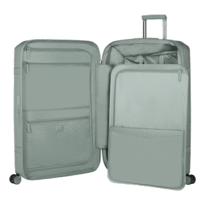 פנים מזוודת Samsonite Image בצבע ירקרק עם תאי אחסון ומחיצות