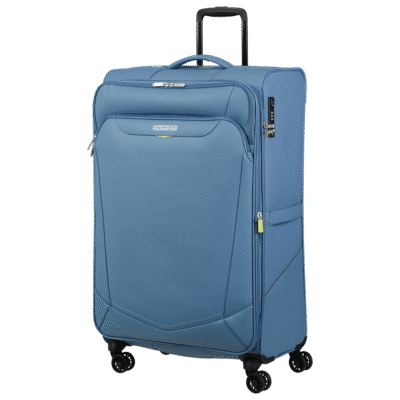 American Tourister SummerRide 80cm מזוודת בד גדולה קלה ועמידה בצבע Coronet Blue