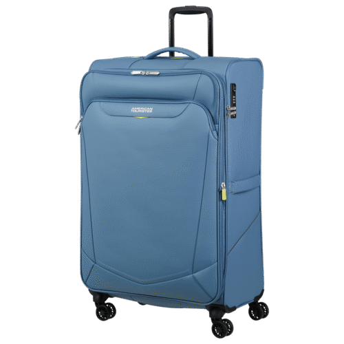 American Tourister SummerRide 80cm מזוודת בד גדולה קלה ועמידה בצבע Coronet Blue