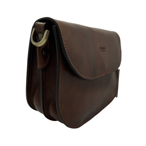 ⁦👜 תיק צד מעור איטלקי Old Angler – עיצוב יוקרתי, עבודת יד אמיתית ותוצרת איטליה 4172⁩ – תמונה ⁦4⁩