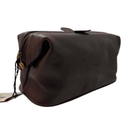 ⁦Italian Leather Toiletry Bag – Old Angler Italy Model 654 | Handmade Full Grain Leather Dopp Kit 654⁩ – תמונה ⁦2⁩