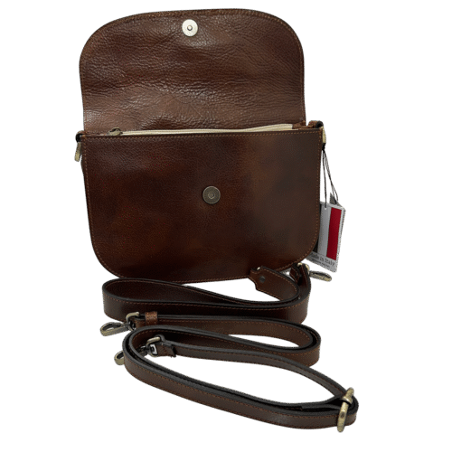 ⁦👜 תיק צד מעור איטלקי Old Angler – עיצוב יוקרתי, עבודת יד אמיתית ותוצרת איטליה 4172⁩ – תמונה ⁦3⁩
