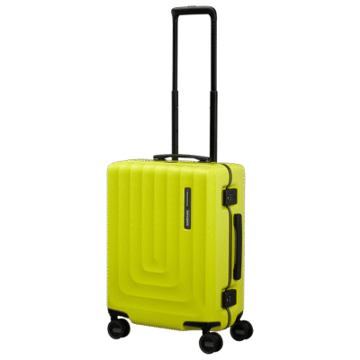 מזוודת Samsonite Focus Spinner 55cm עם ידית טלסקופית מורחבת ו-4 גלגלים