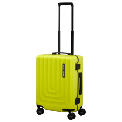 מזוודת Samsonite Focus Spinner 55cm עם ידית טלסקופית מורחבת ו-4 גלגלים