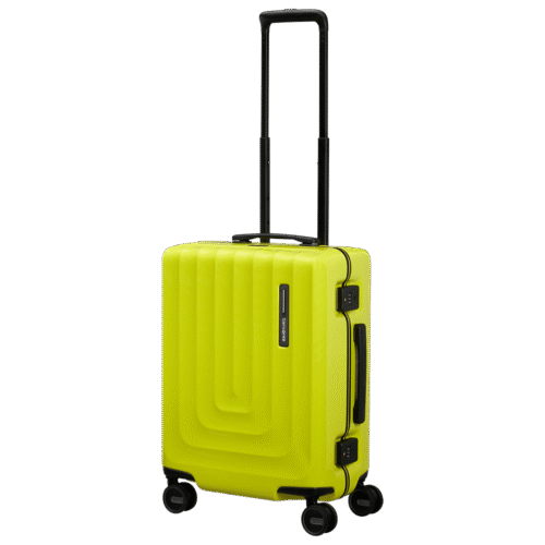 מזוודת Samsonite Focus Spinner 55cm עם ידית טלסקופית מורחבת ו-4 גלגלים