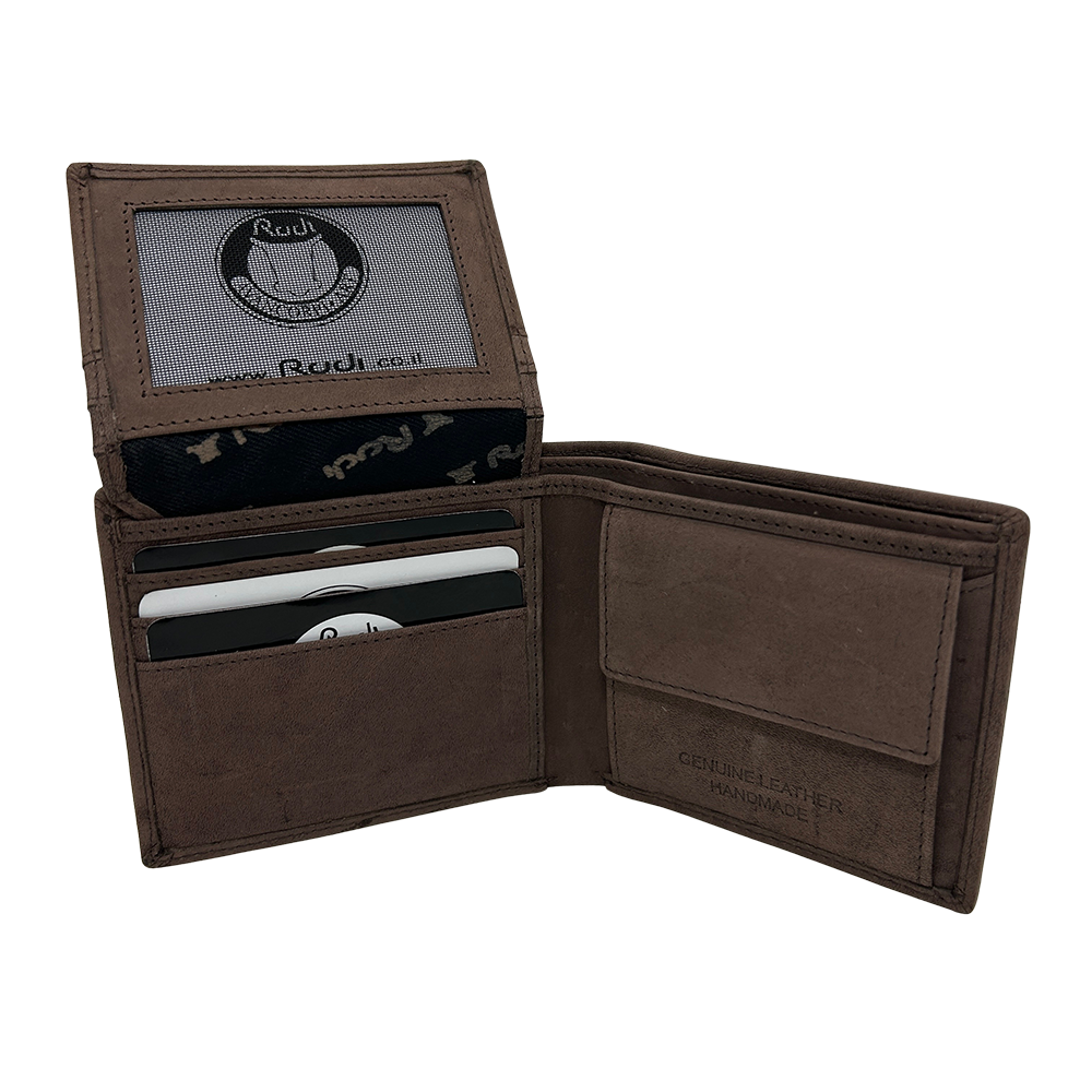 ארנק עור דק לגבר עם מקום לכרטיסים