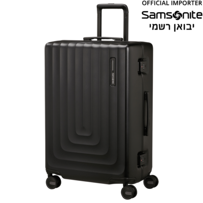 מזוודה בינונית סמסונייט Focus Spinner 69cm בצבע גרפיט מט - קשיחה ובטוחה