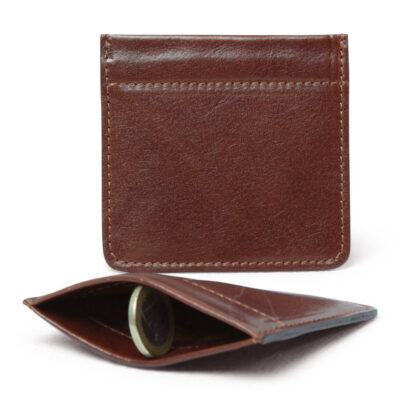 ארנק מטבעות מעור איטלקי חום תוצרת איטליה – Leather coin purse made in Italy