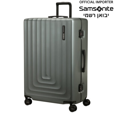 מזוודת סמסונייט ענקית 81 ס"מ דגם Focus בצבע קאקי מרווה מט - קשיחה ובטוחה