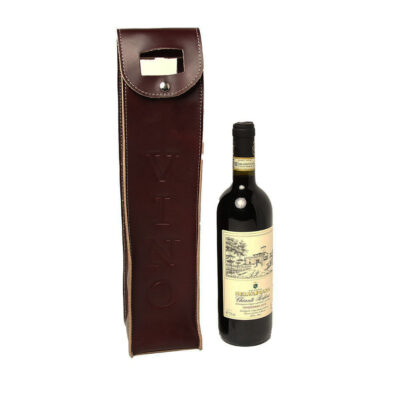 נרתיק יין מעור איטלקי יוקרתי דגם VINO מבית Old Angler Italy