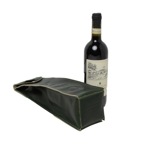 ⁦נרתיק יין מעור איטלקי ירוק כהה VINO – Old Angler Italy 556991VA⁩ – תמונה ⁦3⁩