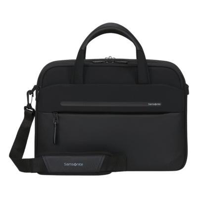תיק לפטופ 15.6 סמסונייט Moderny שחור חזית – Samsonite Moderny Briefcase 15.6 Black Front