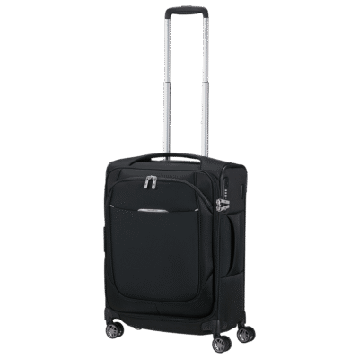 מזוודת קבינה Samsonite Re-Lite 55 ס"מ שחורה עם ידית טלסקופית