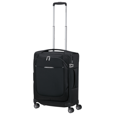 מזוודת קבינה Samsonite Re-Lite 55 ס"מ שחורה עם ידית טלסקופית