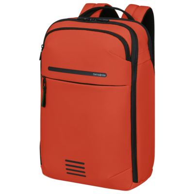 מבט קדמי על תרמיל גב Moderny אדום טרקוטה עם רוכסנים (Alt Text)