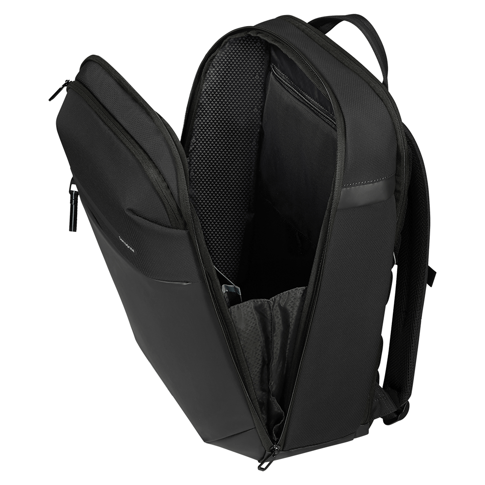 Samsonite Moderny – מבט לצד עם פתיחה רחבה לתאים