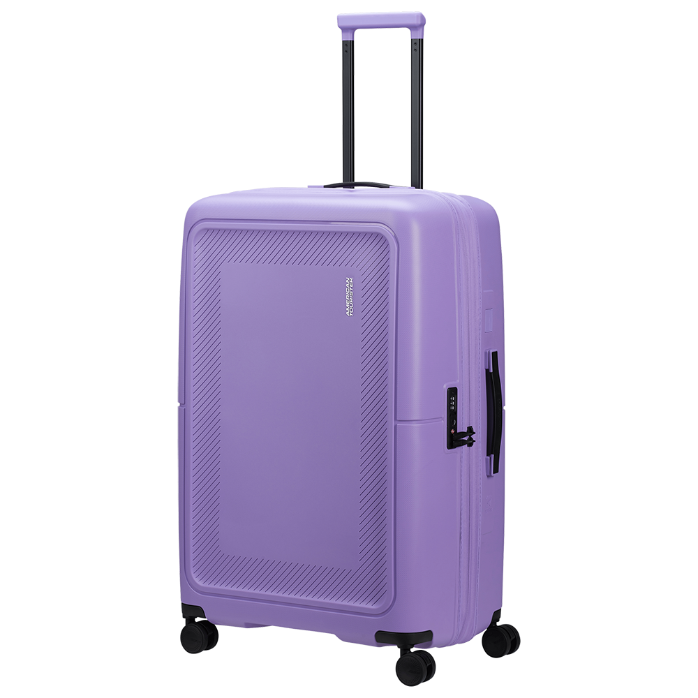 חלק פנימי מסודר של מזוודה גדולה American Tourister ויולט 77 ס