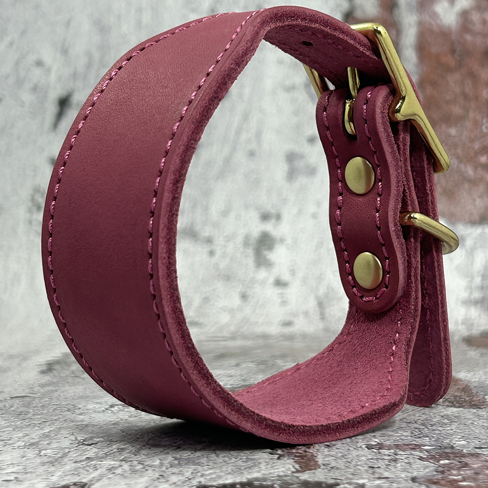 קולר לכלב מעור איטלקי איכותי מבט פנימי